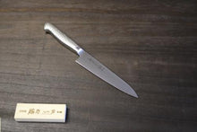 画像をギャラリービューアに読み込む, 越乃一刀 モリブデン鋼 割込(ステン柄) ペティ 150mm