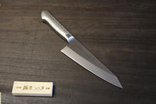 画像をギャラリービューアに読み込む, 越乃一刀 モリブデン鋼 (ステン柄) ガラスキ 180mm