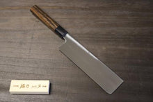 画像をギャラリービューアに読み込む, 越乃一刀 左用 白紙鋼 紫檀八角柄 薄刃 180mm
