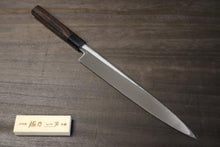 画像をギャラリービューアに読み込む, 越乃一刀 左用 白紙鋼  紫檀八角柄 柳刃 330mm