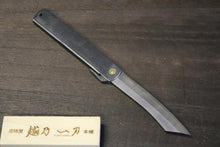 画像をギャラリービューアに読み込む, 越乃一刀 折込ナイフ SK鋼割込 黒鞘 特大