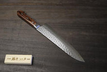 画像をギャラリービューアに読み込む, 越乃一刀 VG-10 鎚目 ダマスカス 牛刀180mm マホガニー柄