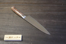 画像をギャラリービューアに読み込む, 佐治武士 作 牛刀180mm 有色 VG-10 積層鋼 カリン柄