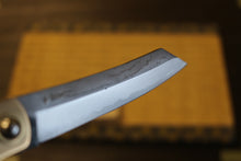 画像をギャラリービューアに読み込む, 越乃一刀 折込ナイフ 青紙多層鋼 真鍮鞘 特大