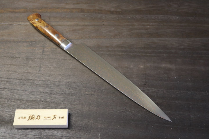 佐治武士 作 筋引240mm 有色 VG-10 積層鋼 カリン柄 – 刃物屋 越乃一刀