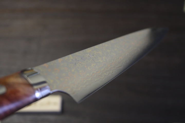 筋引き　包丁　vg10 反り 加藤義実 筋引 スライサー VG10鋼 槌目ダマスカス 270mm