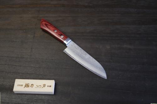 越乃一刀  VG-10積層鋼 万能130mm　赤合板柄