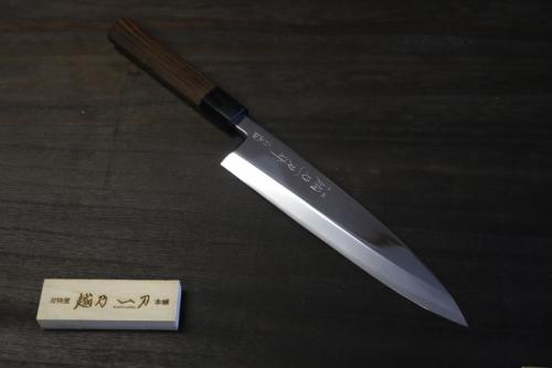 越乃一刀 鏡仕上 青紙鋼 紫檀八角柄 身卸 210mm