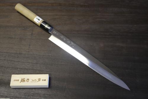 城山超銅青一9寸柳刃包丁極上鏡面未使用