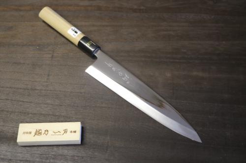 越乃一刀 鏡仕上 白紙鋼 身卸 240mm