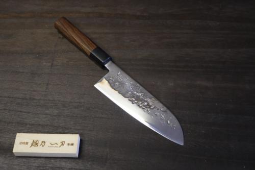 越乃一刀 鏡仕上 万能165mm (青紙鋼割込) 紫檀八角柄