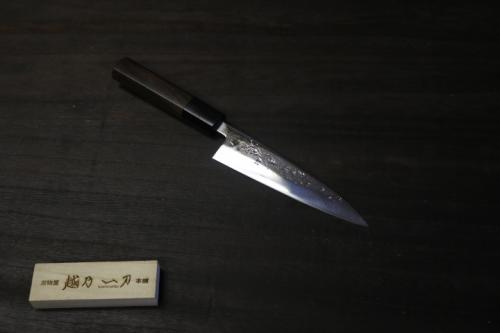越乃一刀 鏡仕上 ペティ 135mm (青紙鋼割込) 紫檀八角柄