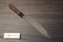 画像をギャラリービューアに読み込む, 越乃一刀 鏡仕上 和牛刀 240mm (青紙鋼割込) 紫檀八角柄
