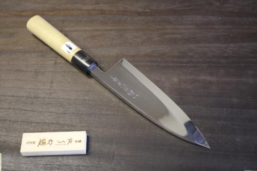越乃一刀 鏡仕上 左用 白紙鋼 出刃 210mm