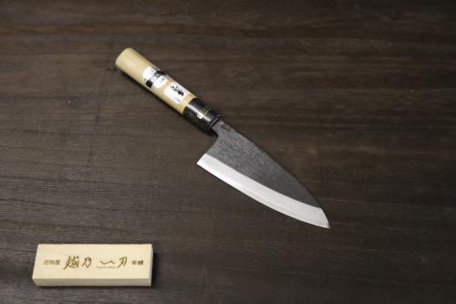 もんも！お値引き！新品　越乃一刀作　包丁63層ダマカス鋼 越乃一刀 63層ダマスカス鋼 万能 160mm – 刃物屋 越乃一刀 本舗