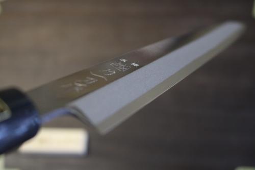 越後一鉄刃物梅若墨流し柳刃尺一 越後一鉄刃物梅若墨流し柳刃尺一 越後一鉄刃物梅若墨流し