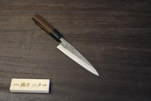 画像をギャラリービューアに読み込む, 越乃一刀 ペティ 135mm (青紙鋼割込) 紫檀八角柄
