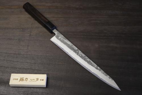 越乃一刀  筋引 270mm (青紙鋼割込) 紫檀八角柄