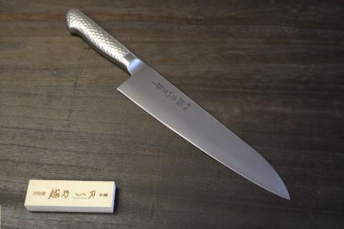 越乃一刀 モリブデン鋼 割込 (ステン柄) 牛刀 240mm – 刃物屋 越乃一刀