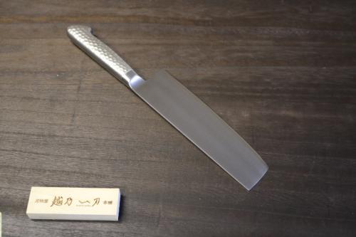 越乃一刀 モリブデン鋼 割込(ステン柄) 菜切 160mm – 刃物屋 越乃一刀 本舗