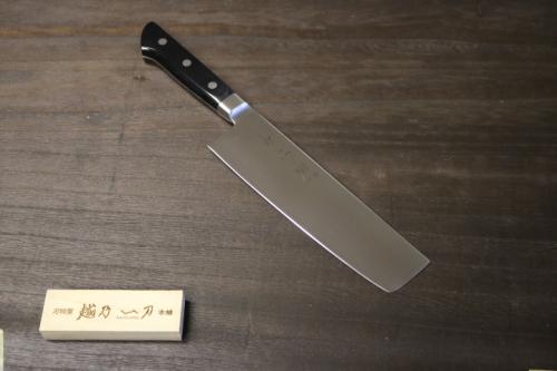 越乃一刀 モリブデン鋼 口金付 菜切 180mm