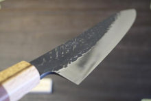 画像をギャラリービューアに読み込む, 越乃一刀  牛刀 240mm (SLD割込 鎚目 黒染) 樫桂ウォールナット八角柄
