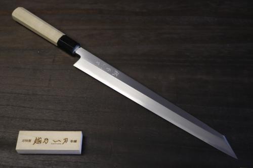 越乃一刀 極上 本霞 白2鋼 柳刃切付 300mm