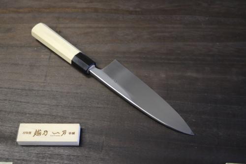 子の日　白極上　本霞　出刃　195 鞘あり 子の日白極上本霞出刃195 鞘あり