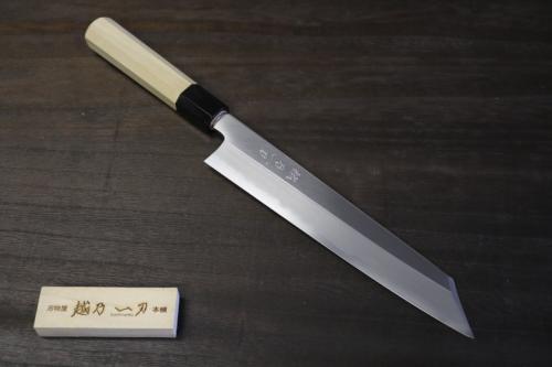 越乃一刀 極上 本霞 白2鋼 切付牛刀 210mm