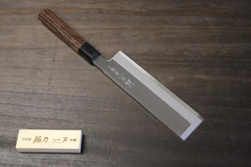 越乃一刀 左用 白紙鋼 紫檀八角柄  薄刃 210mm