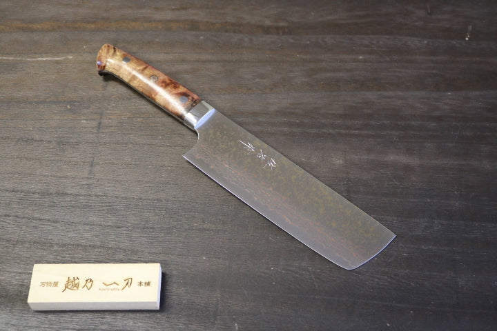 佐治武士 作 菜切170mm 有色 VG-10 積層鋼 カリン柄