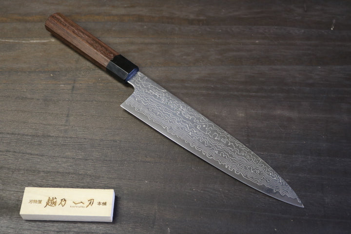 越乃一刀 SG-2(R2) 積層鋼 和牛刀240mm 紫檀八角柄